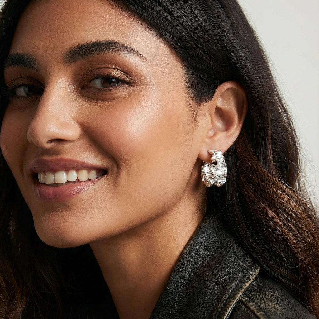 Ripple Hoop Earrings