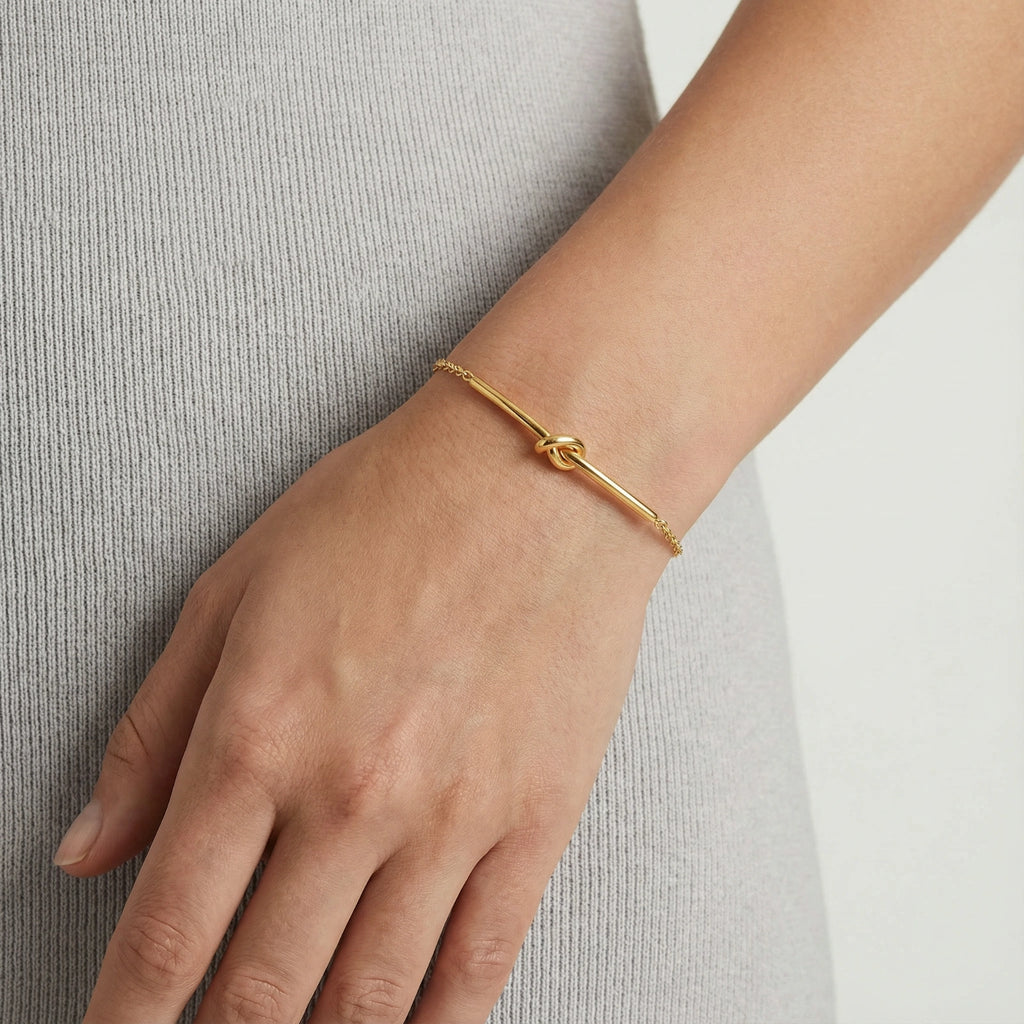 Twisted Knot Bar Bracelet